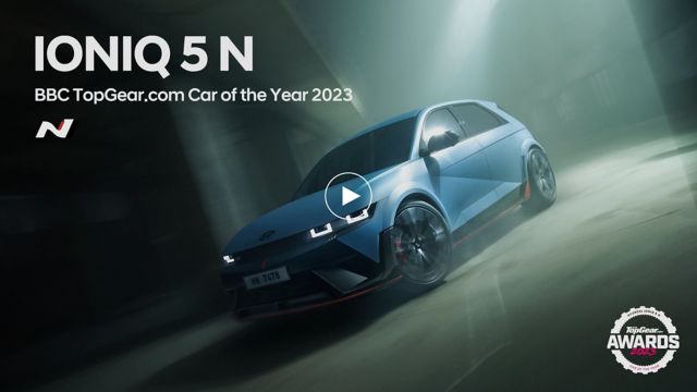 Video thumbnail of the IONIQ 5 N voted “Car of the Year 2023” by TopGear.com