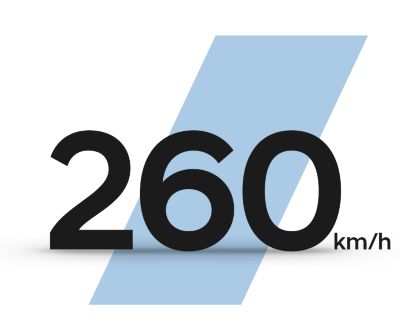 Infografik 260 km/h: Die Höchstgeschwindigkeit des Hyundai IONIQ 5 N.