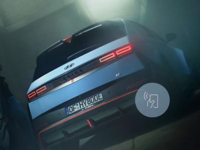Zicht op achterzijde Hyundai IONIQ 5 N.
