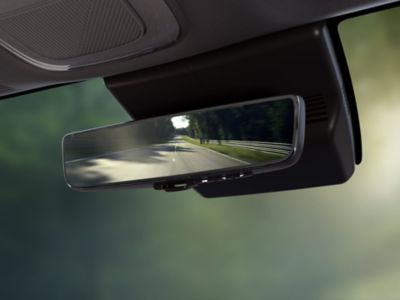 Digital center mirror inside the Hyundai IONIQ 5 N.
