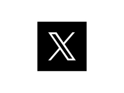 X icon in black and white.