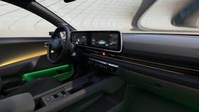   Hyundai IONIQ 6 side view dashboard.