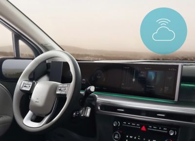 L’écran panoramique élégamment incurvé de Hyundai IONIQ 9.
