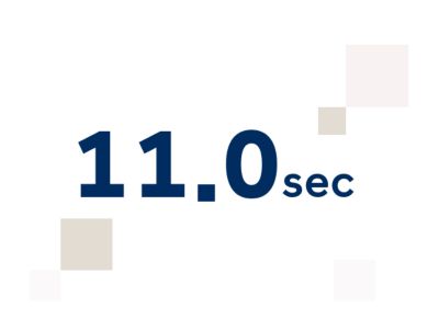 The numbers 11.0 and the world sec. 	
