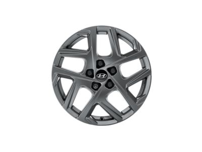 Hyundai 17 inch alloy wheel in dark grey colour.