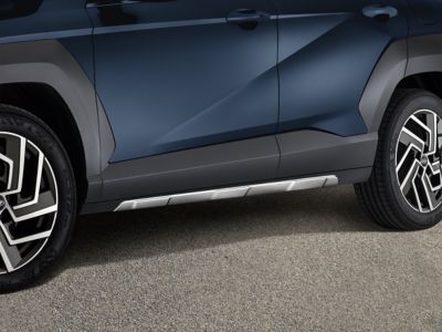 The side skirts accessory for the Hyundai KONA Electric SUV.