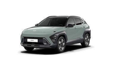 Předoboční pohled na nový Hyundai KONA.