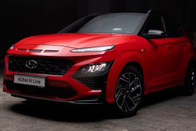 Čelní pohled na nárazník zcela nového modelu Kona N Line.