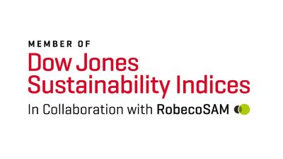 Logo del Dow Jones Sustainability Index di cui Hyundai è membro
