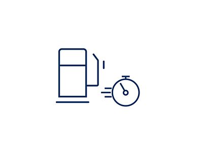 Super-fast refilling hydrogen tank icon for Hyundai NEXO FCEV.