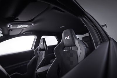 Hyundai IONIQ 5 N NPX1 N Bucket Seats in Alcantara finish by N Performance Parts.