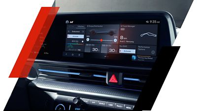 12.3" infotainment screen inside the Hyundai IONIQ 6 N. 
