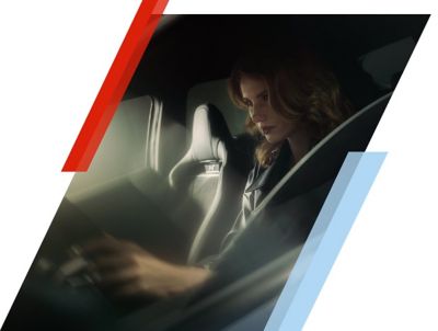 A woman behind the wheel of the all-electric high-performance IONIQ 5 N.