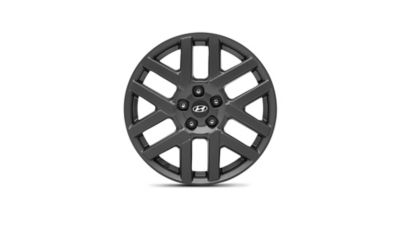 An 18-inch alloy wheel in the style Honam (graphite) for the Hyundai SANTA FE Hybrid.