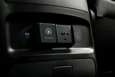 Rear USB‑C charging ports inside the STARIA Electric for convenient device charging.
