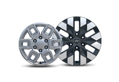  17" and 18” alloy wheels of the Hyundai STARIA Hybrid.