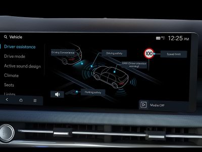 Driver option to select the volume of the audible warning.