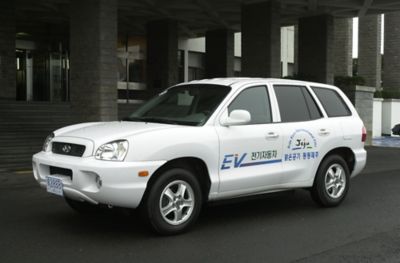 Elbilen Hyundai Santa Fe. Foto.