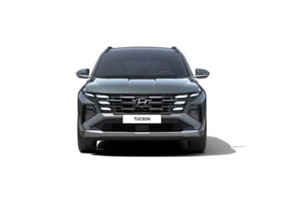 The Hyundai TUCSON Plug-in Hybrid seen from the front with LED highlights.