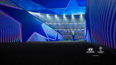 Hyundai ve UEFA Şampiyonlar Ligi stadyum tüneli.
