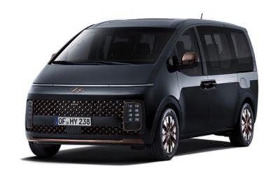 Een foto van de futuristisch ogende, volledig nieuwe STARIA Wagon en Premium.