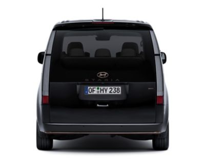 View of the STARIA's eye-catching rear.