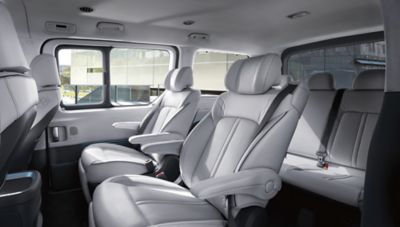 A view of the luxuriously appointed and spacious STARIA Premium's interior.