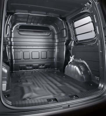 A view of the ample cargo space the STARIA Hybrid Van offers.