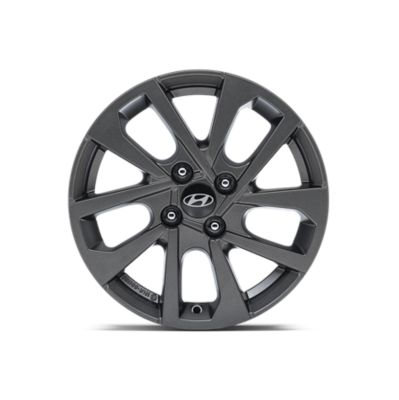 The alloy wheel 6.0Jx15 in grey, suitable for 185/65 R16 tyres of the Hyundai i20. 