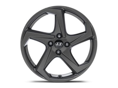 La jante en alliage gris 17", 7.0Jx17, est adaptée pour les pneus 215/45 R18 de Hyundai i20. 