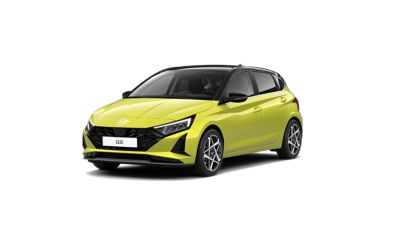 Cutout image of the Hyundai i20.