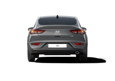The Hyundai i30 pictured from the back.