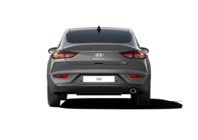 Hyundai i30 Fastback pokazany od tyłu.