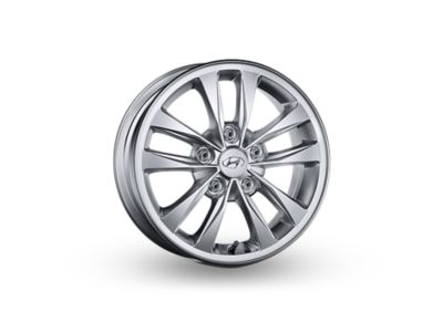 15" five double spoke alloy wheel in grey for the Hyundai i30 Hatchback. 