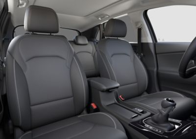 Front seats and cabin layout of the Hyundai i30 Hatchback interior.