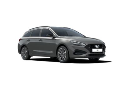 The new Hyundai i30 Wagon pictured from the passenger side front.