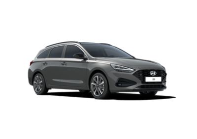 De nieuwe Hyundai i30 Wagon afgebeeld vanaf de passagierskant.