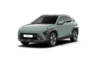 Nuova Hyundai KONA Hybrid su sfondo neutro