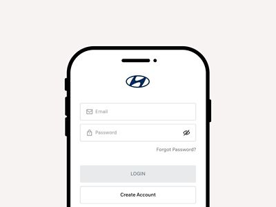 App register process preview page. Step 2: Create your Hyundai account.