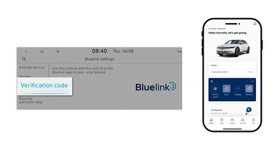 Find the vertification code and activate Bluelink