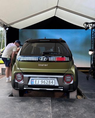 INSTER som simulator for kjøring i promille på Stavernfestivalen. Foto.