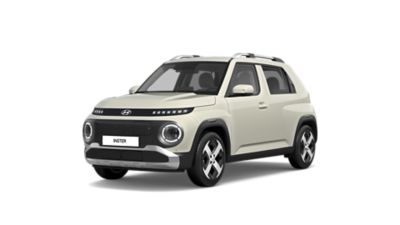Der Hyundai INSTER SUV von schräg vorne.