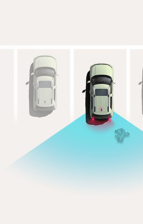 Illustration of Highway Driving Assist (HDA) feature of Hyundai INSTER.