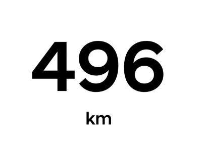 496 km 