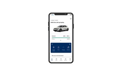An image of Bluelink app on the mobile screen.