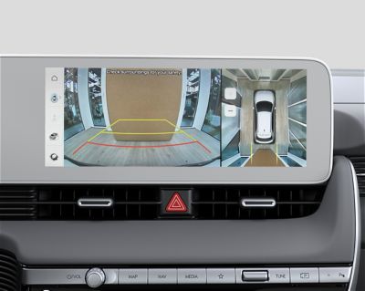 The Surround View Monitor (SVM) of the Hyundai IONIQ 5 electric midsize CUV.