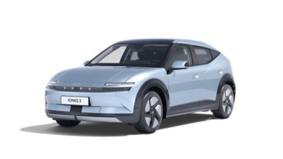 Der Hyundai IONIQ 3 von schräg vorne.