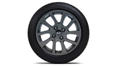 Cerchi in lega da 15 pollici a dieci razze, grafite, 6,0Jx15, adatti a pneumatici 185/65 R15.