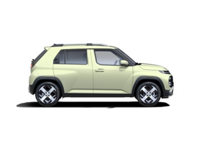 Vista laterale del SUV ultracompatto 100% elettrico Hyundai INSTER
