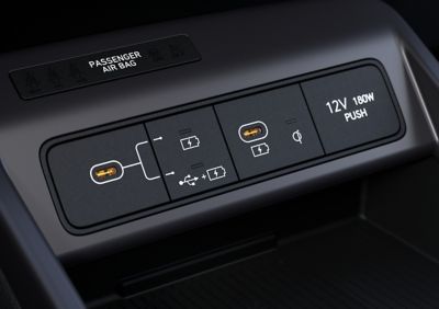 Due porte USB di tipo C all’interno di Hyundai IONIQ 5 N